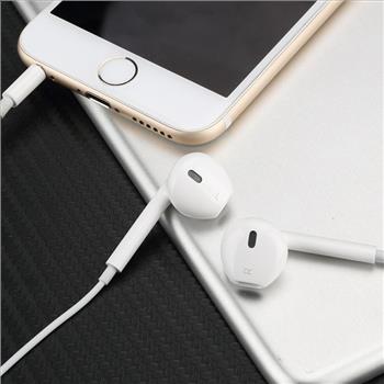 Earphones with Microphone Premium Earbuds Stereo Headphones and Noise Isolating headset Made for Apple iPhone iPod iPad -White