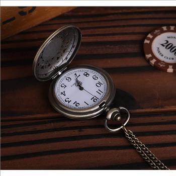 New Emerald Stone Quartz Pocket Watch