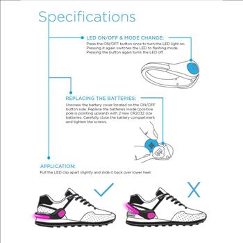 WIMAZE LED Shoe Lights for Night Running, Hiking, Cycling, Jogging