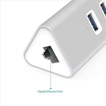 AUKEY USB-C Hub with Ethernet, 4 USB 3.0 Ports