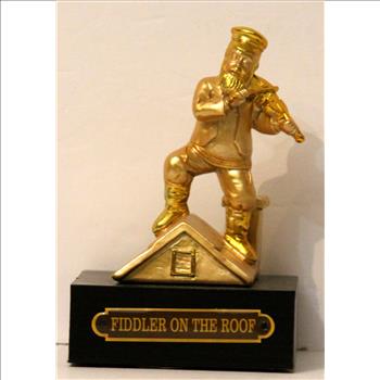 Gold Plated 24k Figurine Playing Fiddle 