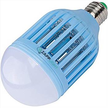 Zapplight Bug Zapper Night Light Dual Bright LED Light Bulb Mosquito Zapper Kids Room (Blue)