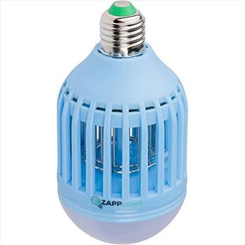 Zapplight Bug Zapper Night Light Dual Bright LED Light Bulb Mosquito Zapper Kids Room (Blue)