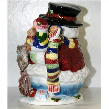 Victorian Snowman Christmas Ceramic Tea Pot