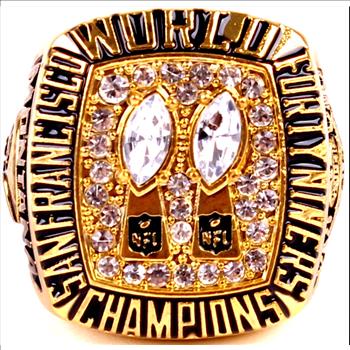 NFL San Franciso 49ers 1984 Super Bowl XIX Championship Replica Ring Size 10