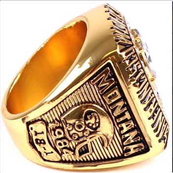 NFL San Franciso 49ers 1984 Super Bowl XIX Championship Replica Ring Size 10