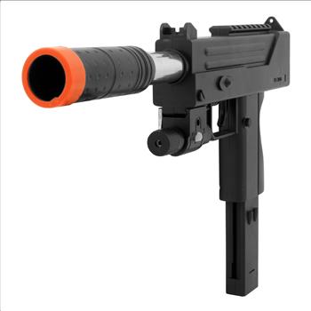 Airsoft Rifle with Flashlight Attachment - Black