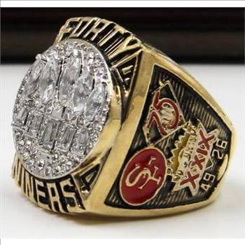 NFL San Francisco 49ers Super Bowl XXIX Championship Replica Ring Size 11