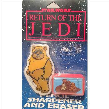 Collectible Vintage Star Wars Return of the Jedi Circa 1983 Eraser and Pencil Sharpener