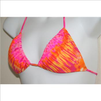 B.Split Orange Pink Bikini Size Small