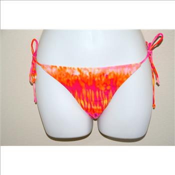 B.Split Orange Pink Bikini Size Small