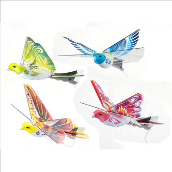 4 eBirds Green Parrot, Blue Pigeon, Orange Phoenix, and Pink butterfly- 2016 Creative Child Preferred Choice Award Winning Flying RC Toy - Remote Control Bionic Bird Each