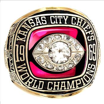 New Kansas City Chiefs 1969 Replica Super Bowl IV Championship Ring, Size 10