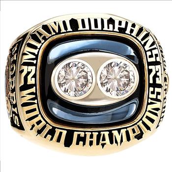 New Miami Dolphins 1973 Super Bowl VIII Replica Championship Ring, Size 12
