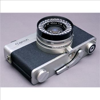 Vintage Canon Canonet Electric Eye Film Camera with Lens Cap Circa 1961