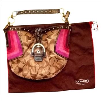 Coach Limited Edition Soho Hobo Signature Leather Brown