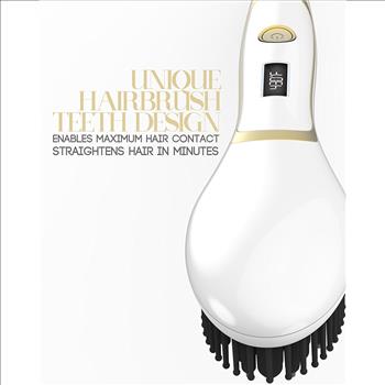 New Hair Brush Straightener Brush, Magictec Ceramic Heating Straightening Irons Brush Anti Scald, Static, Detangling and Silky Straight