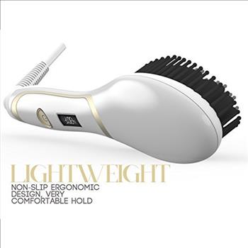 New Hair Brush Straightener Brush, Magictec Ceramic Heating Straightening Irons Brush Anti Scald, Static, Detangling and Silky Straight