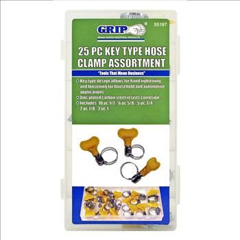 New 25 Pieces Key Type Hose Clamp
