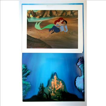 Set of 4 Exclusive Commemorative Lithograph Collectible and Vintage Art Work Picture Licensed by Disney 