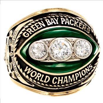 Green Bay Packers 1967 Replica Super Bowl II Championship Ring Size 11