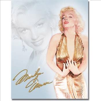 Marilyn Monroe Gold Dress Tin Sign