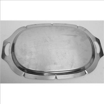 Vintage Antique Krome Kraft Faber Bros New York Serving Tray Circa 1960