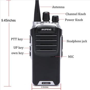 BF-888S Plus UHF Walkie Talkies Upgrade Version of BF-888S Two-Way Radio for Hiking Camping Trolling (2 Pack)