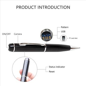 Hidden Spy Pen Camera Tech Gadget 1080P High Reslution DVR, Video Camcorder, Webcam, HD Business Portable Spy Pen Camera, Mini Security & Surveillance