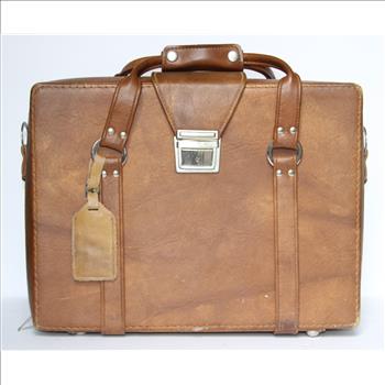 Mid Century Brown and Gold Vintage Fidelity Los Angeles Camera Case Circa 1960