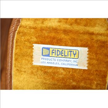 Mid Century Brown and Gold Vintage Fidelity Los Angeles Camera Case Circa 1960