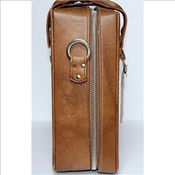 Mid Century Brown and Gold Vintage Fidelity Los Angeles Camera Case Circa 1960