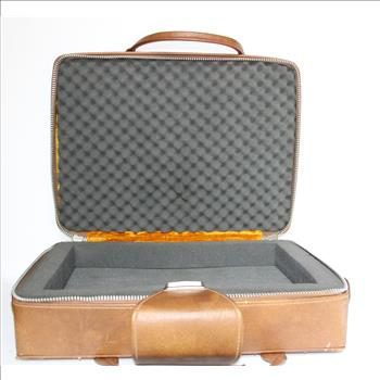 Mid Century Brown and Gold Vintage Fidelity Los Angeles Camera Case Circa 1960