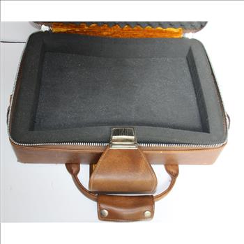 Mid Century Brown and Gold Vintage Fidelity Los Angeles Camera Case Circa 1960