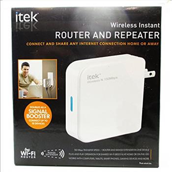 New itek Wireless Instant Router and Repeater Internet Connector Retail up to $99.00