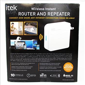 New itek Wireless Instant Router and Repeater Internet Connector Retail up to $99.00