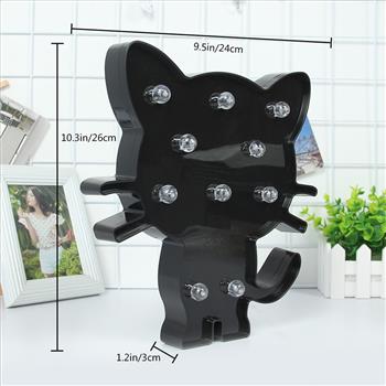 Marquee Cat Shaped Light Home Decor