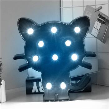 Marquee Cat Shaped Light Home Decor