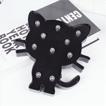 Marquee Cat Shaped Light Home Decor