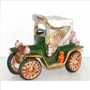 Porcelain Beautiful Vintage Car Figurine Circa 1970