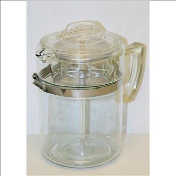 Vintage Antique Glass Coffe Percolator  Circa 1960's