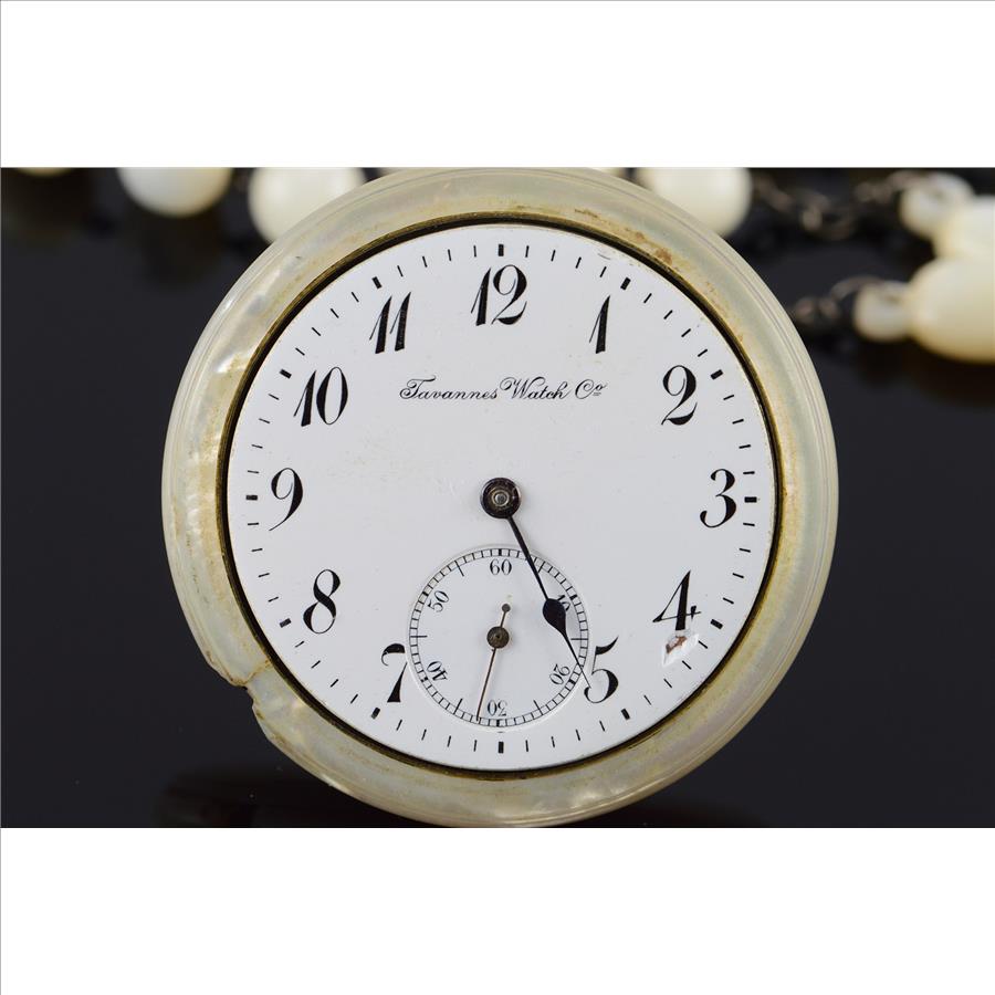 ○ハ9786H◎TAVANNES WATCH Co. タバン 懐中時計 チェーン付き 0.800
