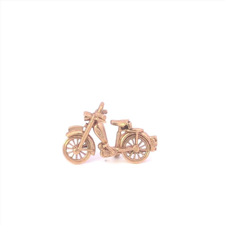 8K 3D Articulated Motorbike Motorcycle Bike Yellow Gold Charm/Pendant