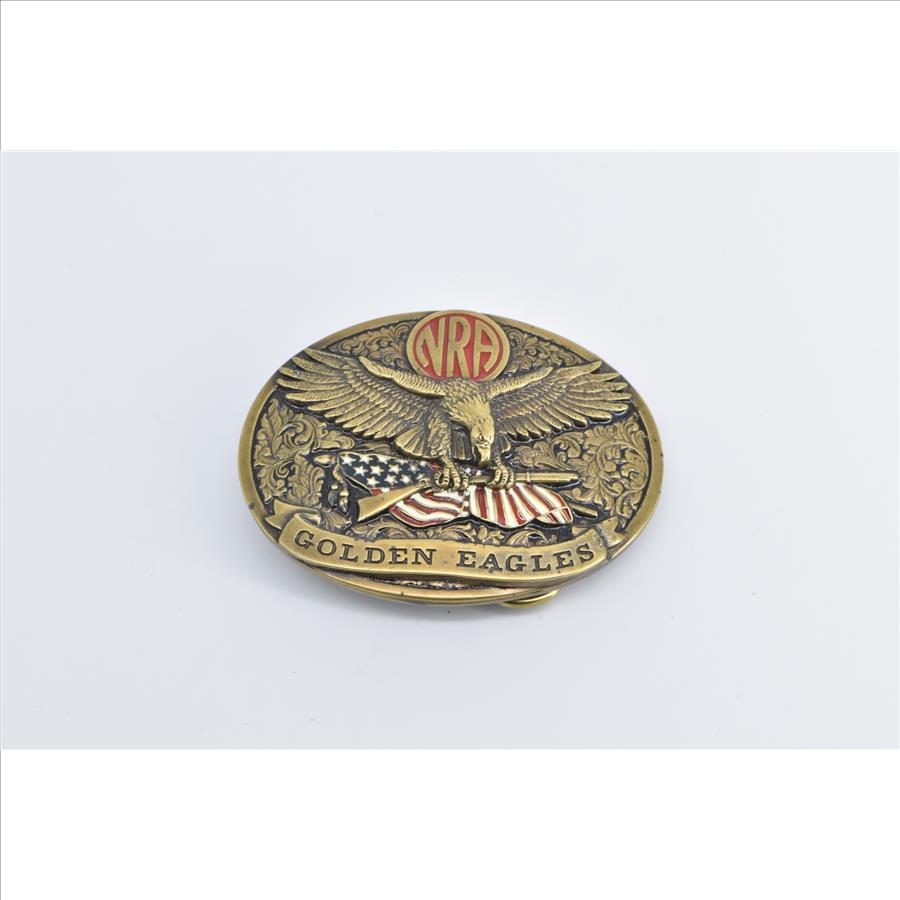 Bronze NRA Golden Eagles National Rifle Association Belt Buckle