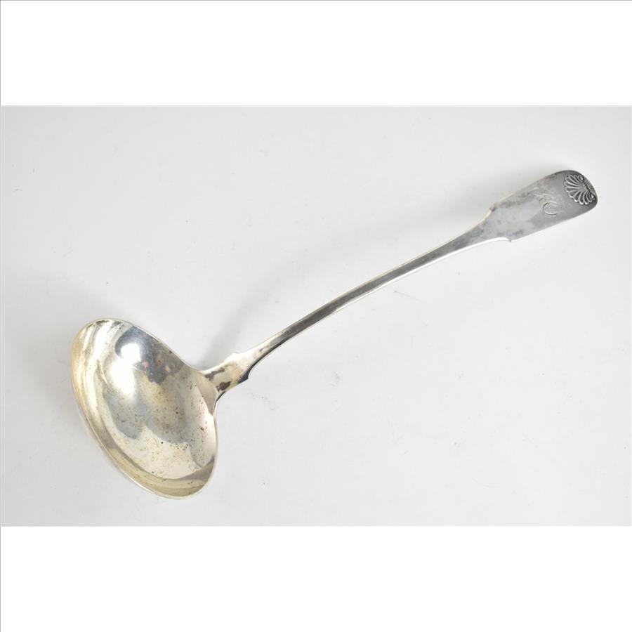 Coin Silver 1824-1846 Robert & William Wilson Ladle Spoon 13.25"