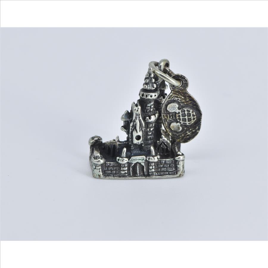 Sterling Silver 3D Walt Disney World Magic Castle Souvenir Charm/Pendant