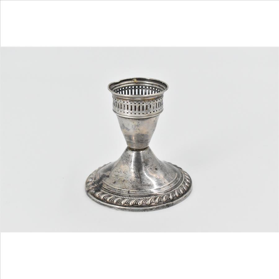 Sterling Silver Duchin Creation Weighted Ornate Candle Stick Holder