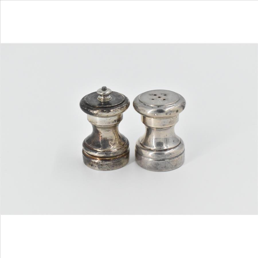 Sterling Silver Tiffany & Co Mid Century Salt Shaker Pepper Mill (2 pcs)