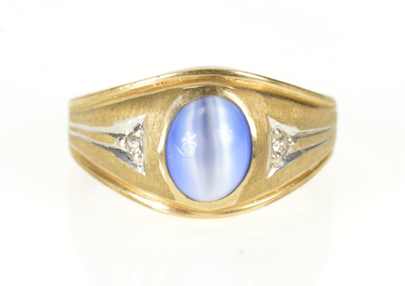 Cubic Zirconia Yellow Gold Ring, Size 