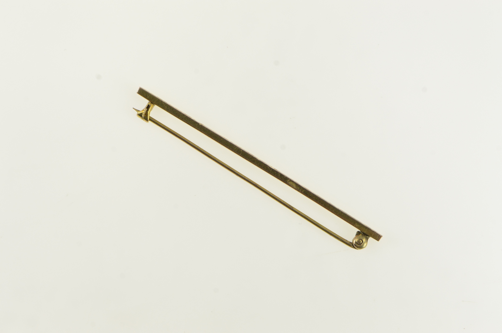 Scroll Pin 10K Victorian Engraved Scroll Squared Bar Yellow Gold Pin/Brooch ...